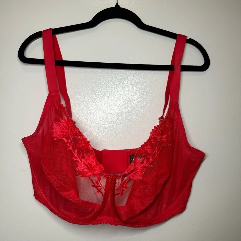 Sculptresse Full Figure Nico Underwire Balconette Bra - Fever Red